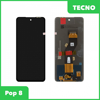 LCD дисплей для Tecno Pop 8 с тачскрином (черный) 100% оригинал